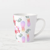 PINK & ORANGE PINEAPPLE GLÜCKLICHER SOMMER MILCHTASSE (Rechts)