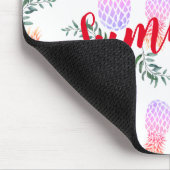 PINK & ORANGE PINEAPPLE GLÜCKLICHER SOMMER MOUSEPAD (Ecke)