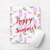 PINK & ORANGE PINEAPPLE GLÜCKLICHER SOMMER MOUSEPAD (Mit Mouse)
