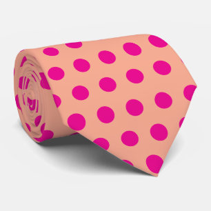 Pink Orange Polka Dot Patterns Stilvolle Geschenki Krawatte