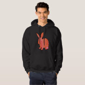 Pink Orange Psychedelic Bunny Rabbit Hoodie (Vorne ganz)