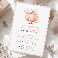 Pink Orange Pumpkin Bow Girl Erstgeburt