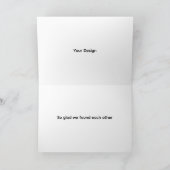 Pink Orange Pun Love Greeting Card Dankeskarte (Innenseite)