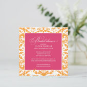 PINK & ORANGE SHOWER| BRAUTPARTY INVIP EINLADUNG (Stehend Vorderseite)