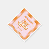 Pink Orange Summer Last Splash Bachelorette Serviette (Ecke)