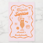 Pink Orange Tequila Weinetikett (Einzelnes Label)