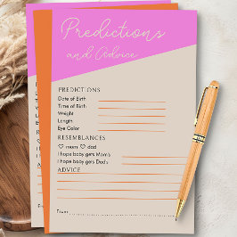 Pink Orange Tricolor Kindervorhersagen und Ratschl