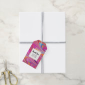 Pink Orange Wirbel Abstract Design Party Vielen Da Geschenkanhänger (Mit Garn)