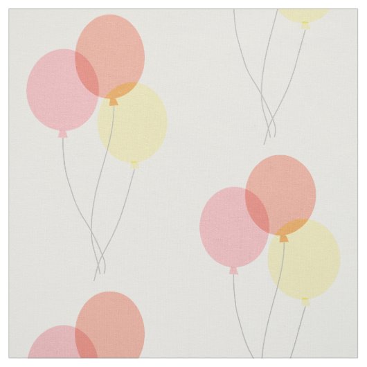 Pink Orange Yellow Balloon Pattern Stoff (Muster)