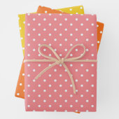 Pink Orange Yellow Polka Dots Muster Wrappi Geschenkpapier Set (Beispiel)
