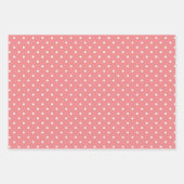 Pink Orange Yellow Polka Dots Muster Wrappi Geschenkpapier Set (Vorderseite)