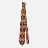 Pink Orange Yellow Retro Funky Abstraktes Muster Krawatte (Vorderseite)