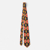 Pink Orange Yellow Retro Funky Abstraktes Muster Krawatte (Rückseite)