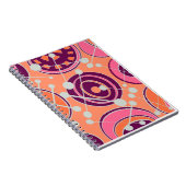 Pink. Orangefarbene und lila Geoformen Notizblock (Rechte Seite)