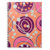 Pink. Orangefarbene und lila Geoformen Notizblock (Vorderseite)