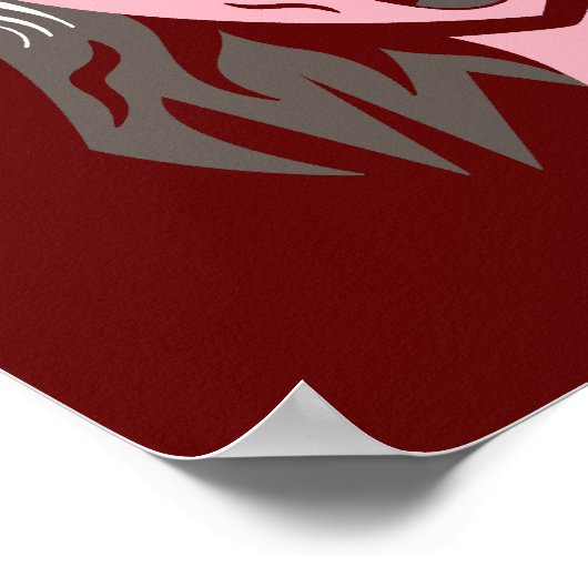 Pink Orc Girl Poster (Ecke)