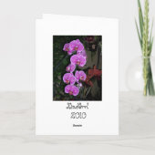 Pink Orchid Birthday Card Karte (Rückseite)