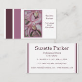 Pink Orchid Blume Event Plane Visitenkarte (Vorne/Hinten)