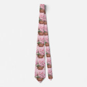 Pink Orchid Blume Neck Tie Krawatte (Vorderseite)