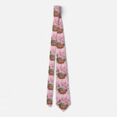 Pink Orchid Blume Neck Tie Krawatte (Rückseite)