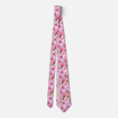Pink Orchid Blume Neck Tie Krawatte (Rückseite)