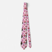 Pink Orchid Blume Neck Tie Krawatte (Vorderseite)
