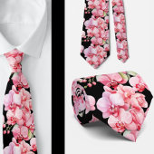 Pink Orchid Blume Neck Tie Krawatte