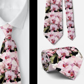 Pink Orchid Blume Neck Tie Krawatte