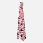 Pink Orchid Blume Neck Tie Krawatte (Rückseite)