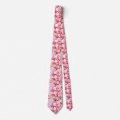 Pink Orchid Blume Neck Tie Krawatte (Vorderseite)