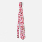 Pink Orchid Blume Neck Tie Krawatte (Rückseite)