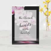 Pink Orchid Blume Sympathie Karte (Gelbe Blume)