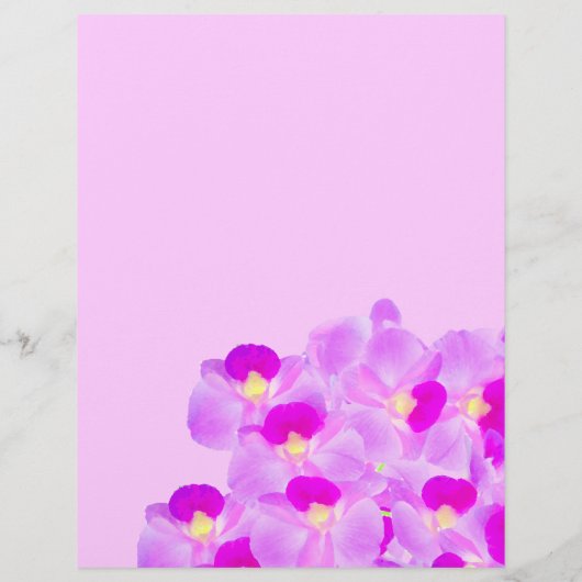 Pink Orchid Bouquet Flyer (Hinten)