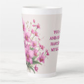 Pink Orchid Bouquet With Delicate Blooms Milchtasse (Vorderseite)