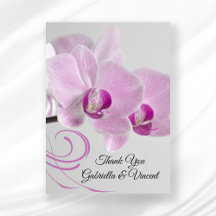 Pink Orchid Elegance Wedding Flat Dankeschön an Si