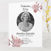 Pink Orchid Feier des Lebensprogramms Karte (Gelbe Blume)