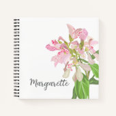 Pink Orchid Floral Design – Elegant Botanical Art Notizblock (Vorderseite)