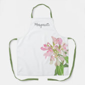 Pink Orchid Floral Design – Elegant Botanical Art Schürze (Vorderseite)