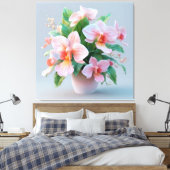 Pink Orchid Flower Arrangement Leinwanddruck (Insitu (Schlafzimmer))