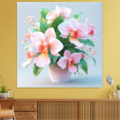 Pink Orchid Flower Arrangement Leinwanddruck (Insitu (Wohnzimmer))