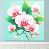 Pink Orchid Flower Arrangement Leinwanddruck (Insitu (Holzboden))