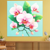 Pink Orchid Flower Arrangement Leinwanddruck (Insitu (Wohnzimmer))