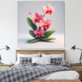 Pink Orchid Flower Arrangement Leinwanddruck (Insitu (Schlafzimmer))