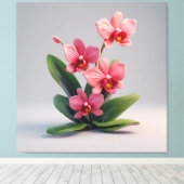 Pink Orchid Flower Arrangement Leinwanddruck (Insitu (Holzboden))