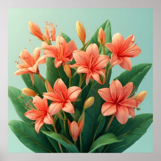 Pink Orchid Flower Arrangement Poster (Vorne)