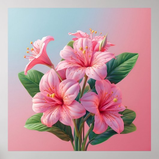 Pink Orchid Flower Arrangement Poster (Vorne)