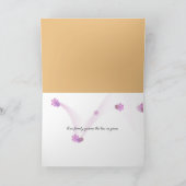 Pink Orchid in Window Sympathy Card Karte (Innenseite)