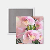 Pink Orchid Magnet (Vorderseite/Rückseite)