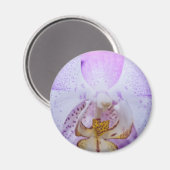 Pink Orchid Magnet (Vorderseite/Rückseite)