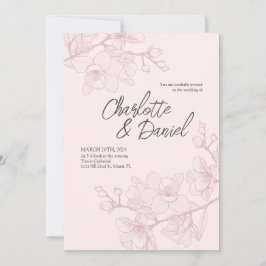 Pink Orchid Momente | Hochzeit Einladung